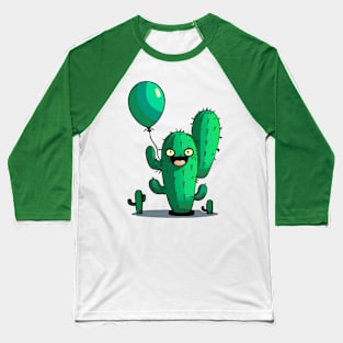 Cactus holding a balloon Baseball T-Shirt